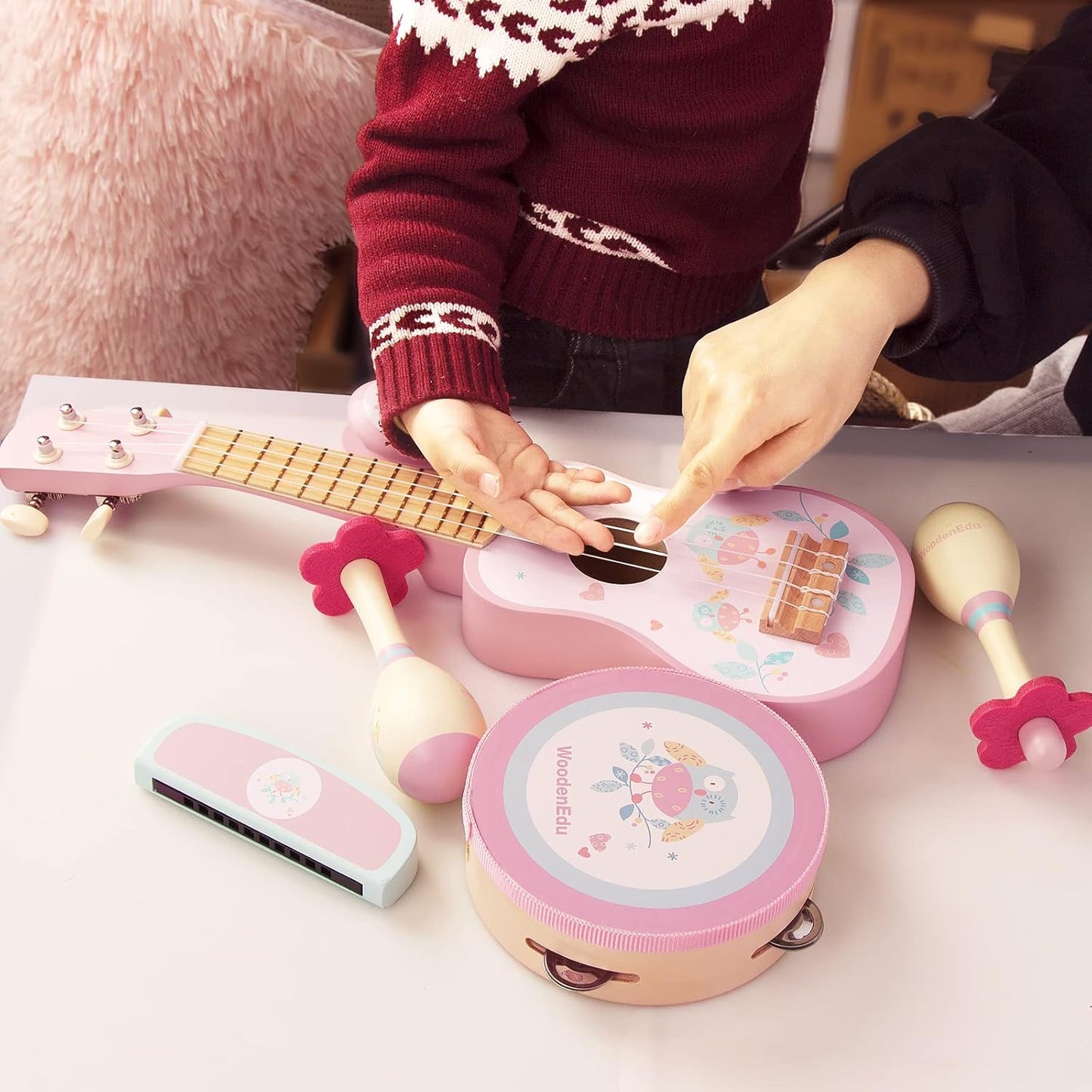 Musikinstrumente-Set für Kinder, Rosa
