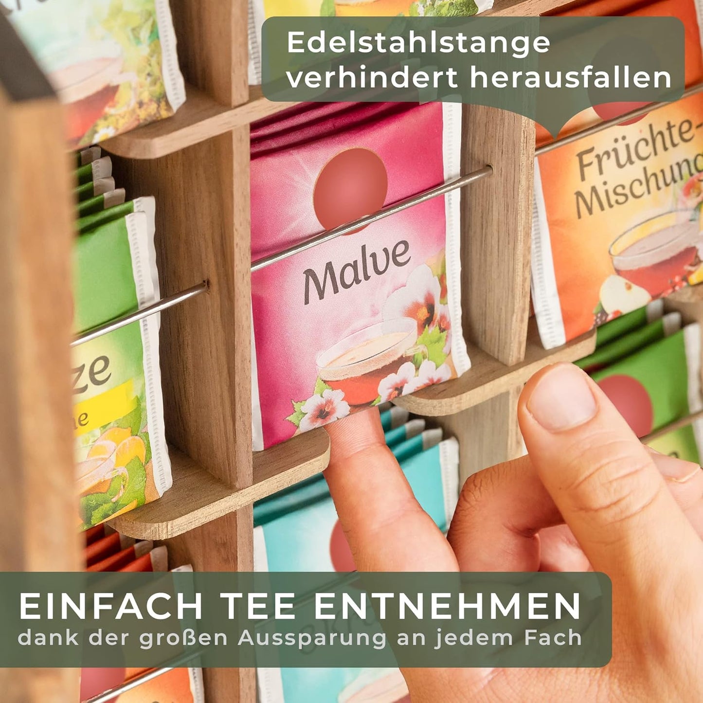 Teebox mit 9 Fächer