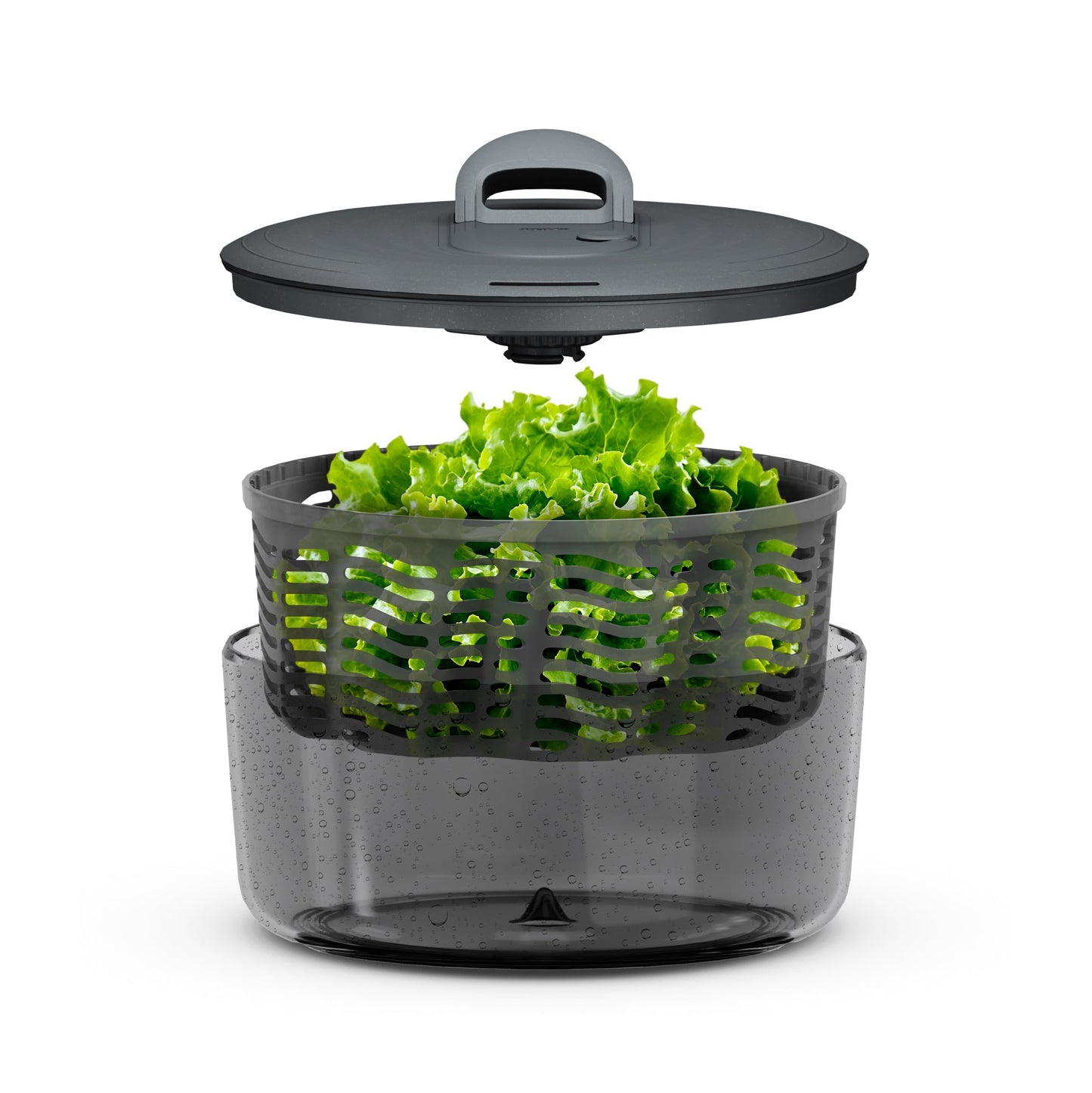 Easy Spin S Salatschleuder, Grau Klein
