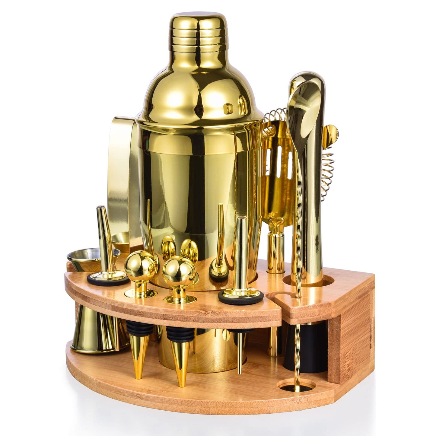 Cocktail Shaker Set, Gold 12 Teiliges