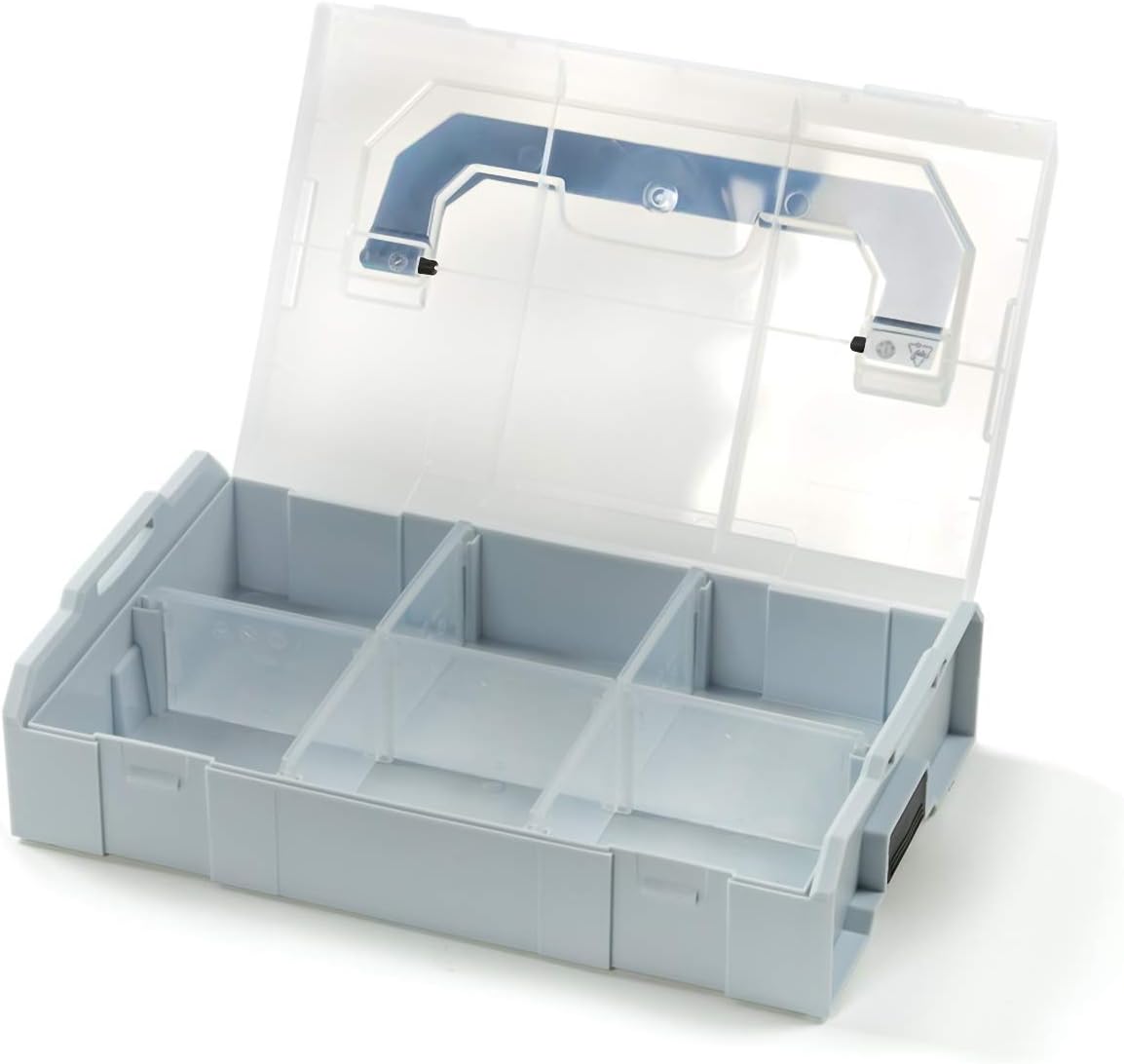 3-teiliges Sortierkasten L-BOXX Mini Set, 3 Grau + Transparent