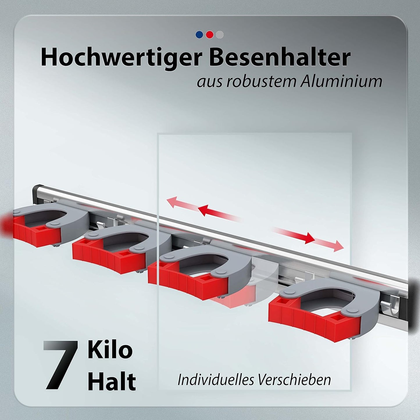 Besenhalter, 2, Besenhalterung Wand