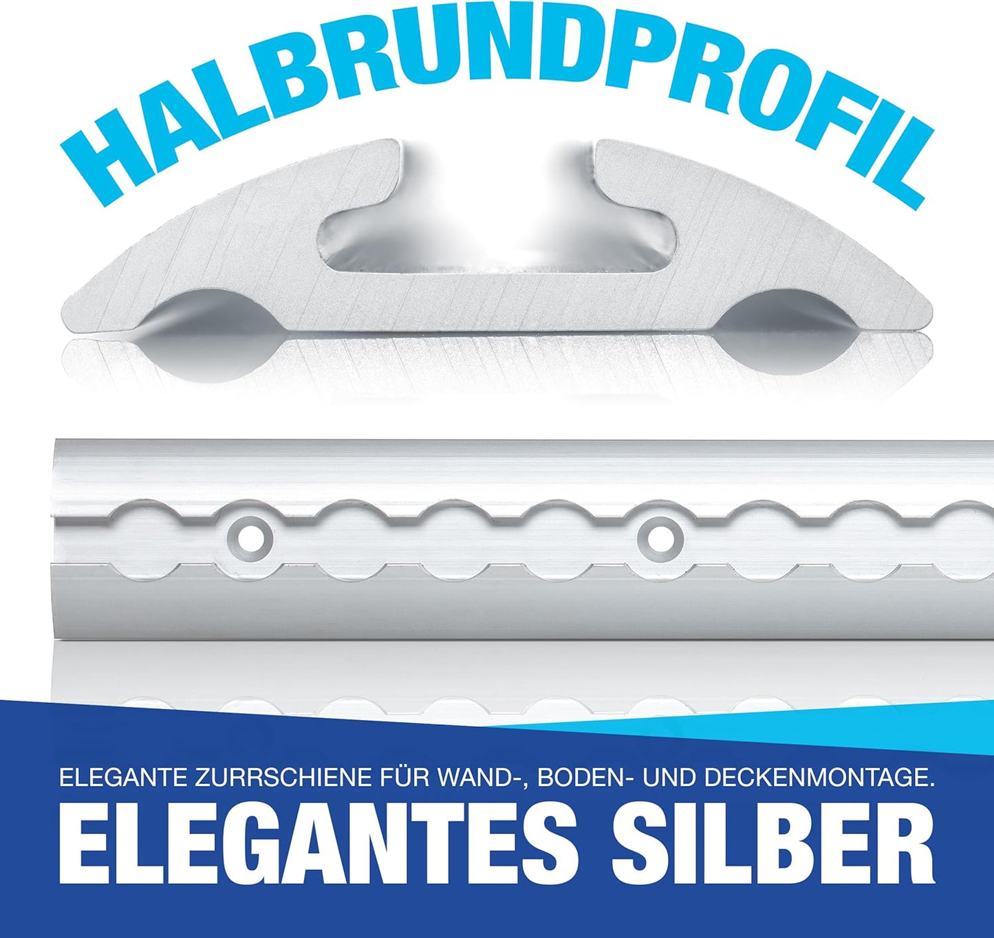 Airlineschiene Starterset mit Fittings (4x1m)