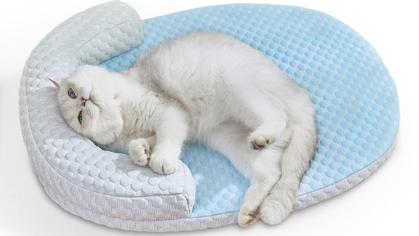 Katzenkühlbett mit U-förmigem Kopfkissen, Style A medium