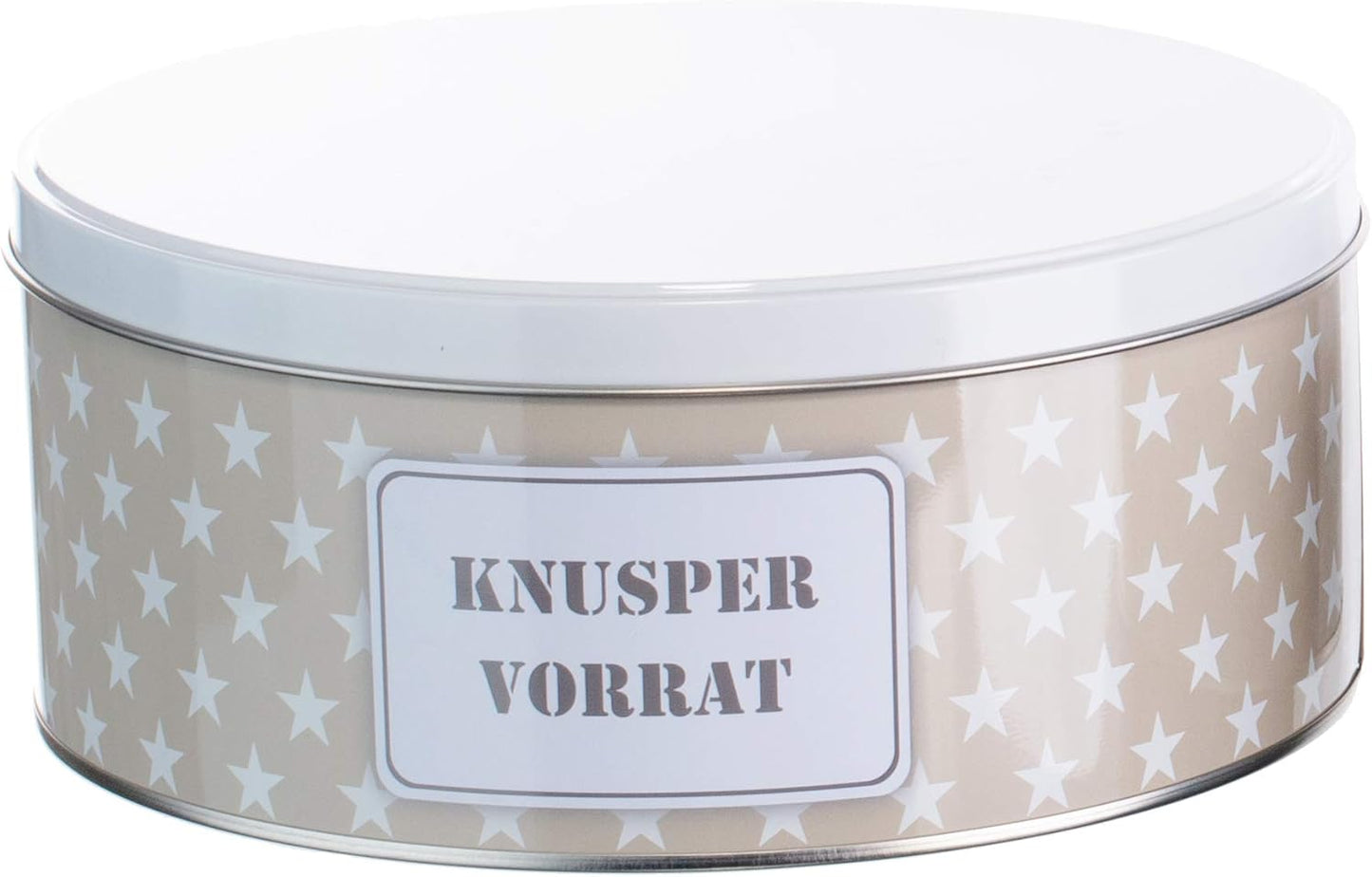 3er-Set Stapelbare Plätzchendosen, Sterne Grau/Beige