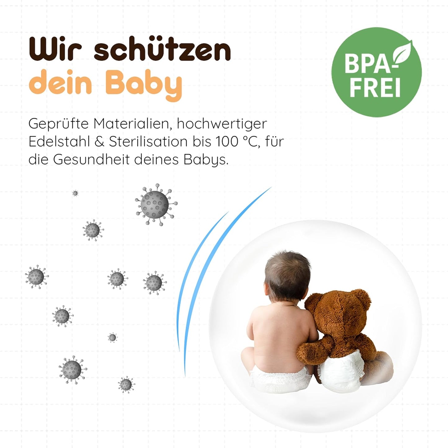 Babyflaschenwärmer & Sterilisator, Beige LUX MOM KIT