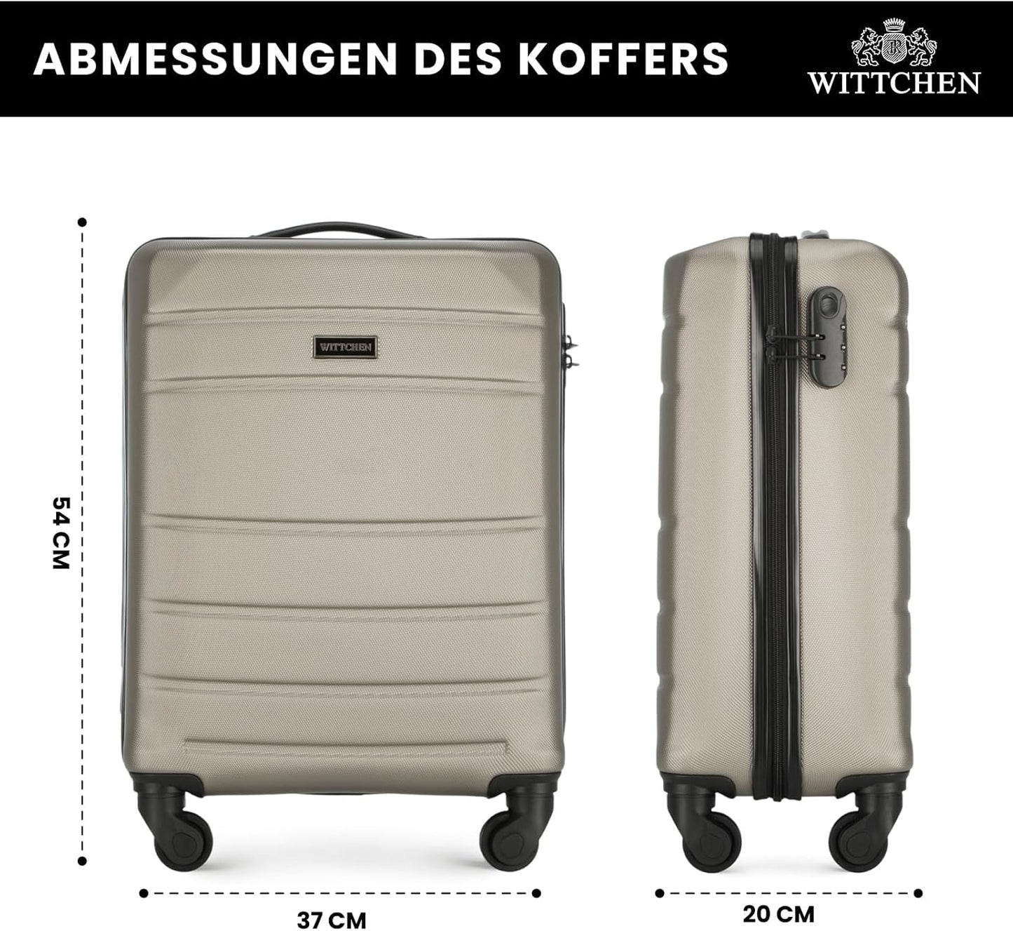 Globe Line Handgepäckkoffer, Handgepäck Champagner