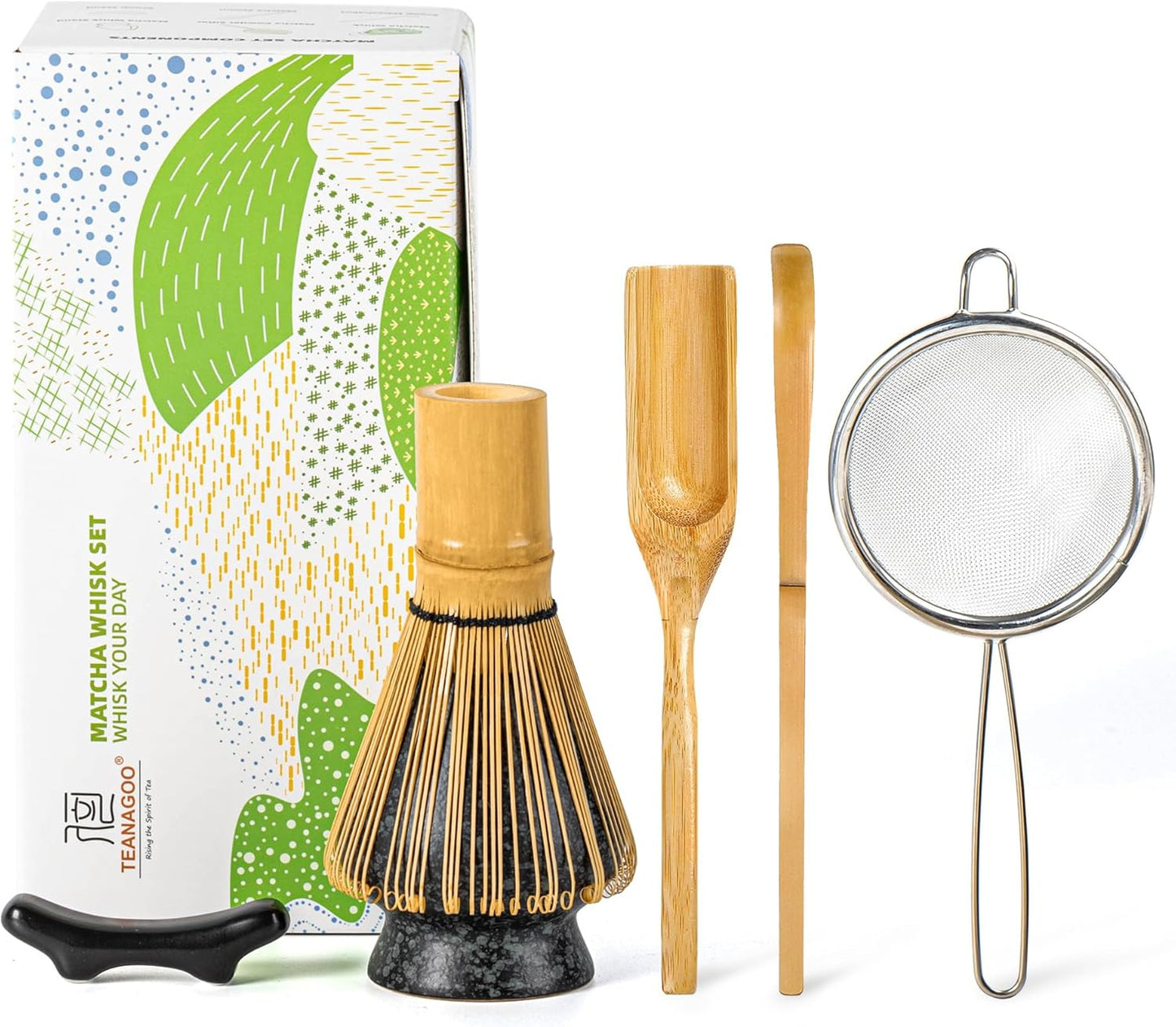 6-teiliges Matcha-Set, Schwarz