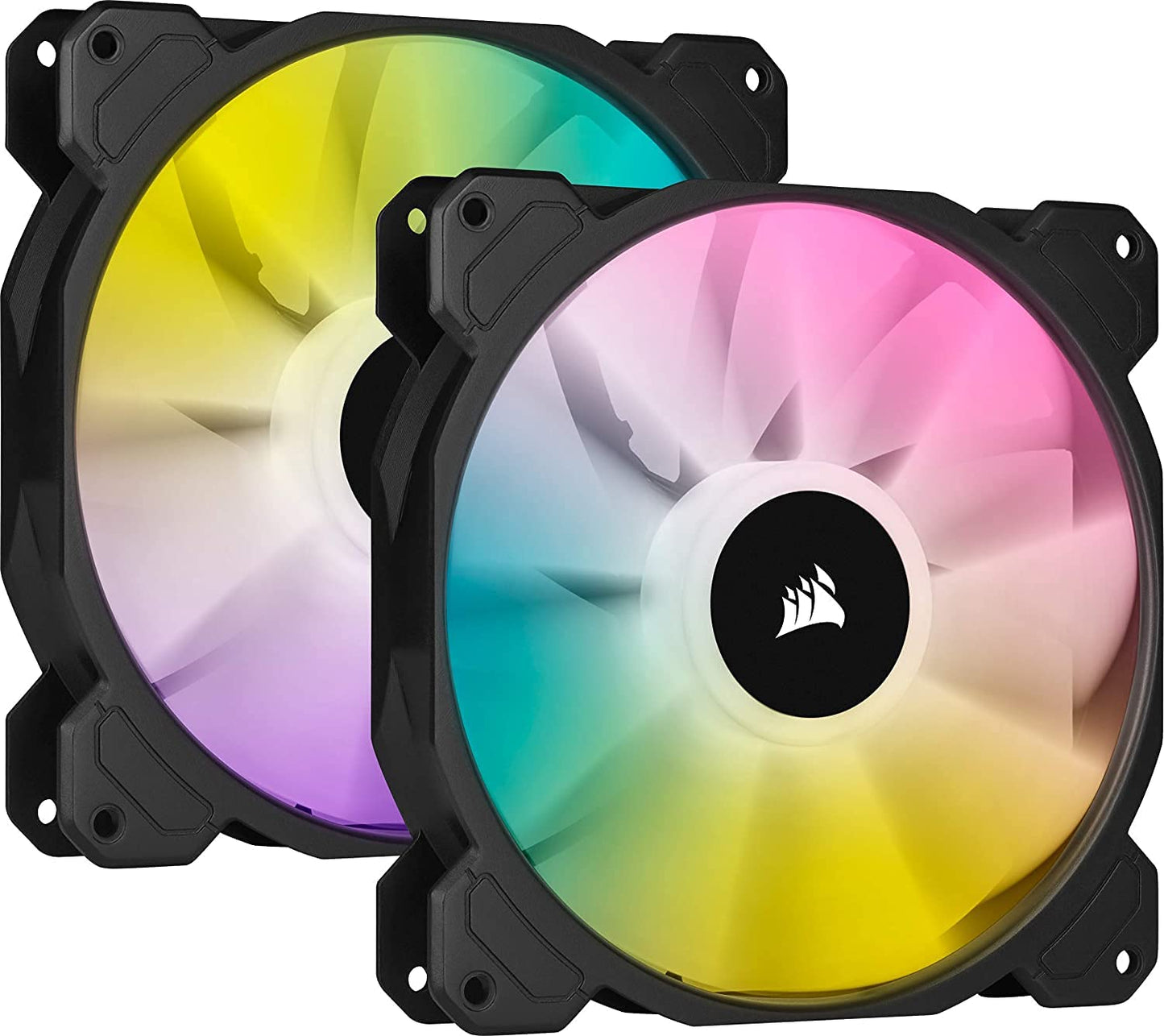 iCUE SP140 RGB Elite Performance 2er 140x140x25, Gehäuselüfter, 2-Pack mit Lighting Node CORE Single