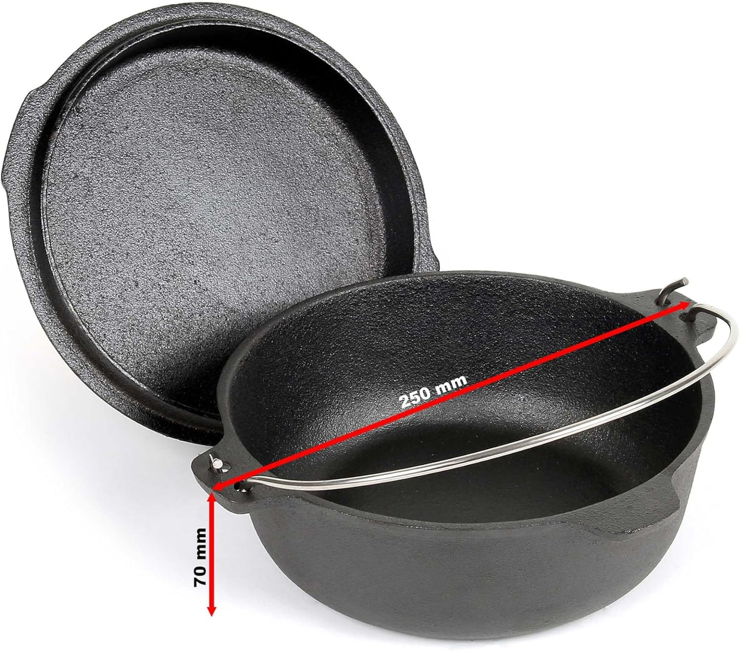 Dutch Oven 3L mit Untersetzer und Deckelheber, 3L