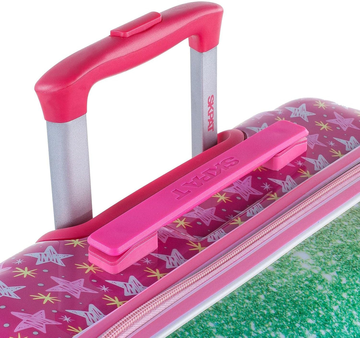 2-teiliges Kinderkoffer-Set mit Rollen, S + M Fuchsia