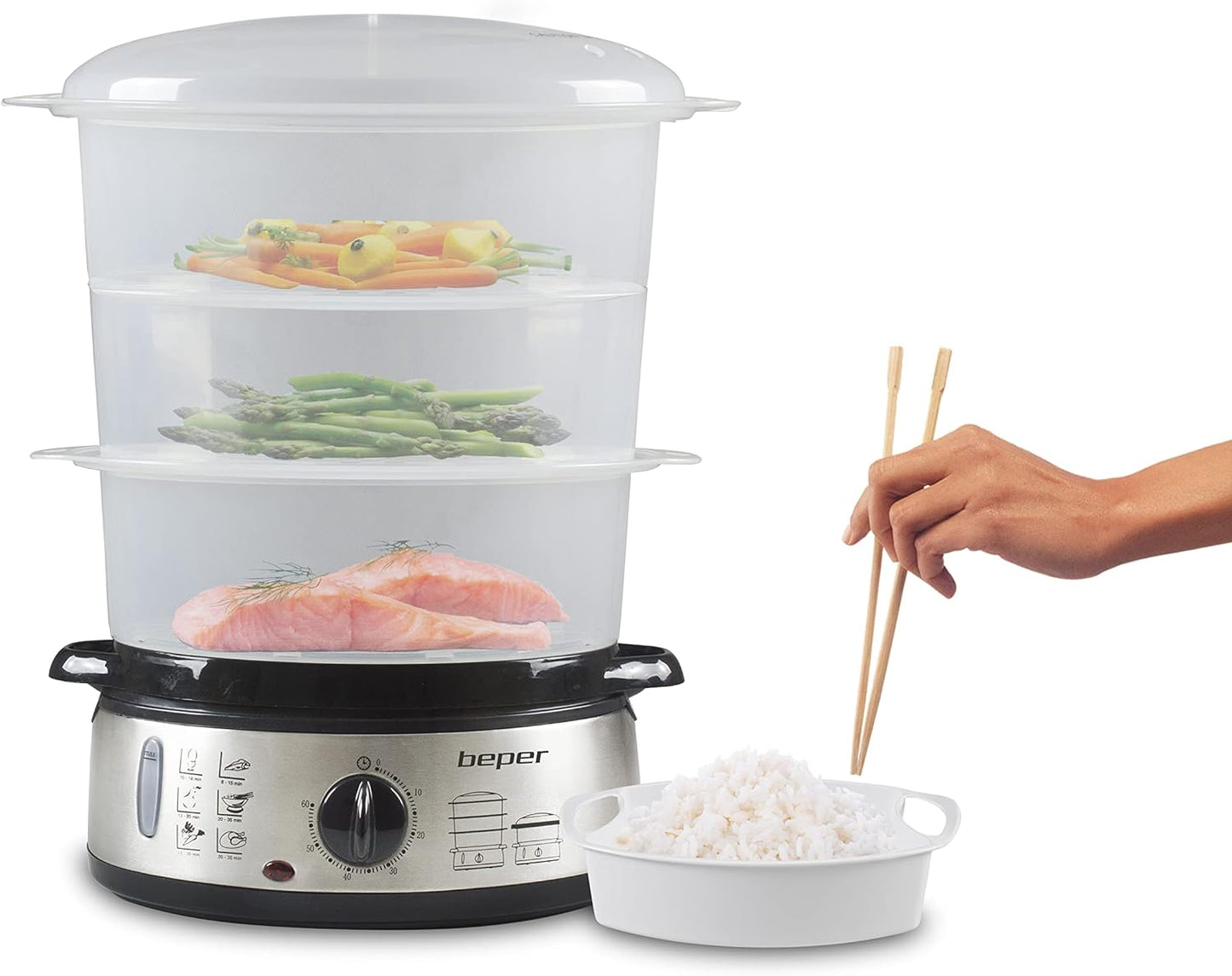 BC.250 Dampfgarer mit Reiskocher, 9 LITRES