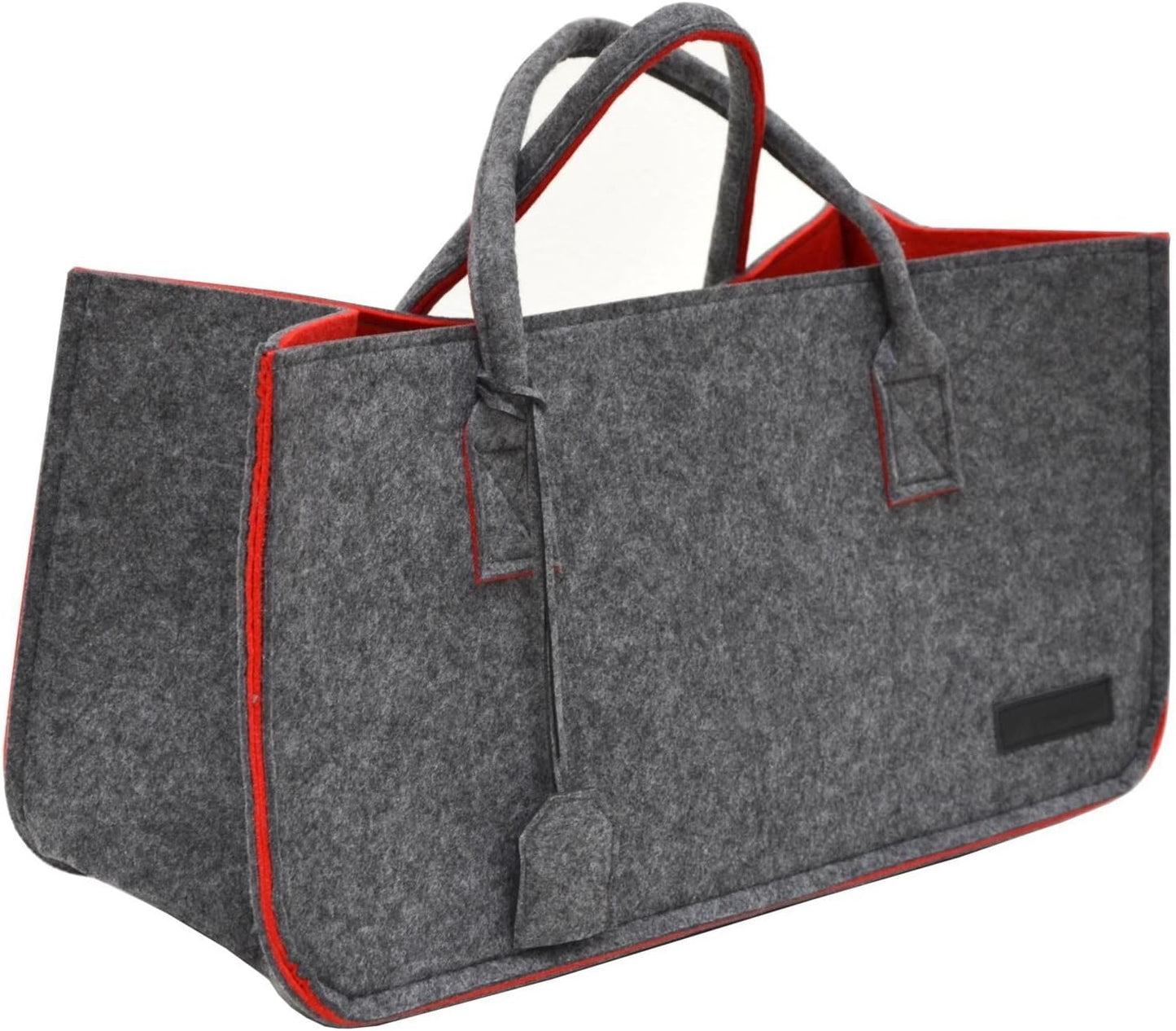 Shopping Filztasche XXL bis 25kg, Grau Rot