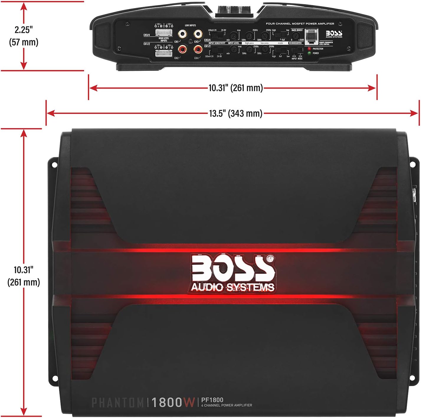 Auto Verstärker 4-Kanal, 1800 Watt, 1800 Watt 4-Kanal