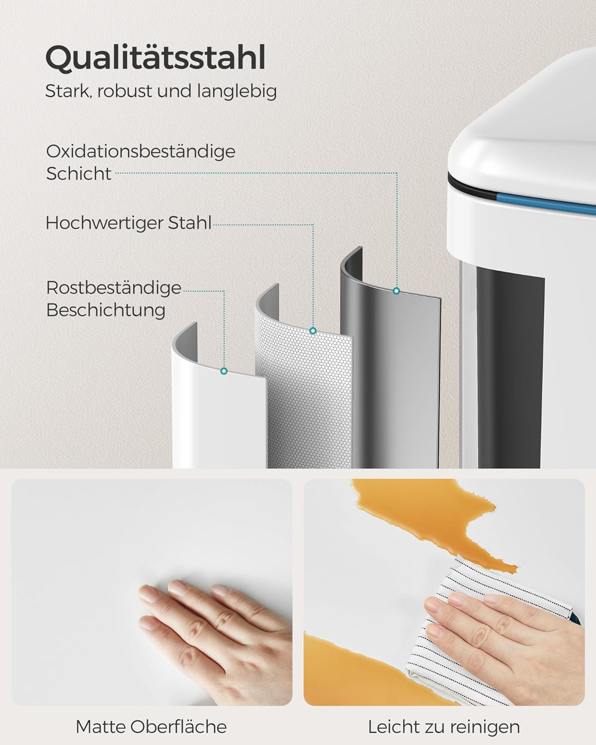 Treteimer, Weiss