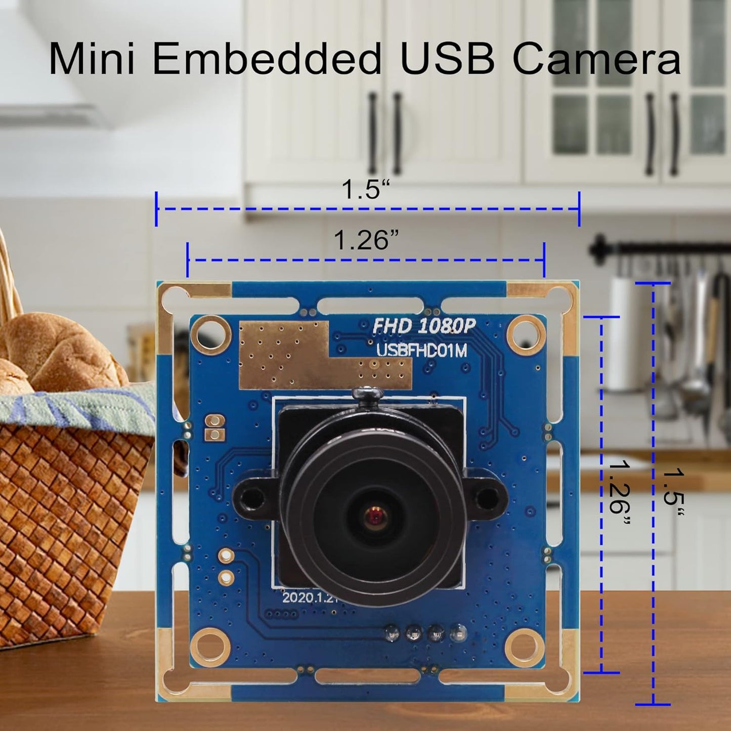 Full HD Webcam 1080P Kamera Modul, 2MP Kamera Module mit 2.8mm Objektiv