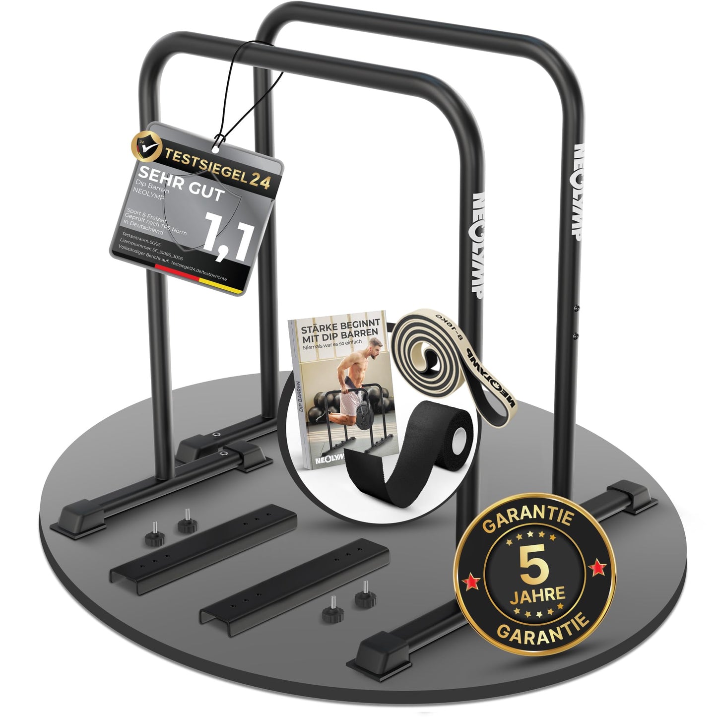 Dip Barren Calisthenics Equipment, Dip Barren Set + Resistance Band