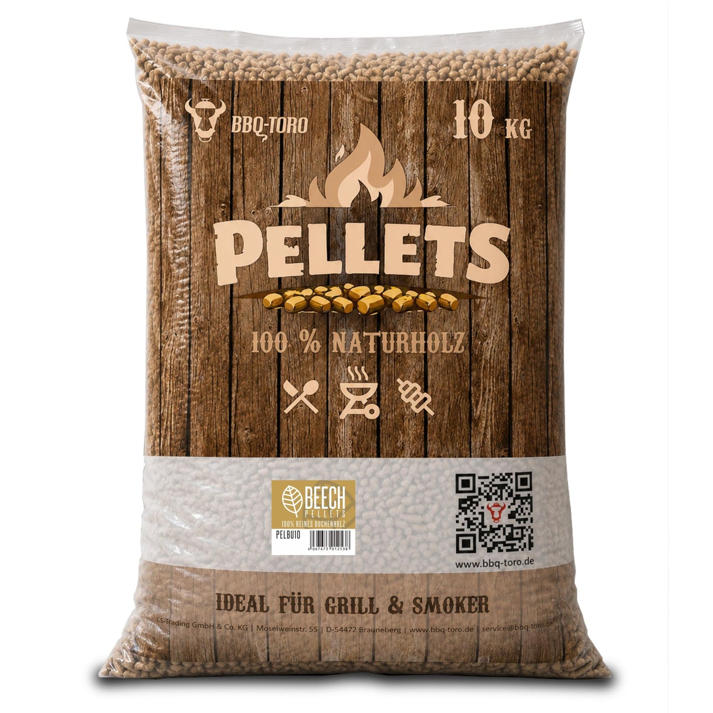 Grillpellets Buche für Smoker und Pizzaofen (10 kg), 10 kg