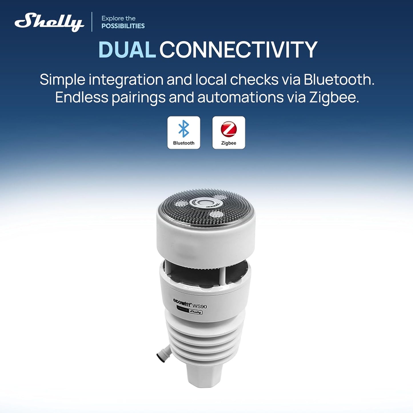 7-in-1 Smart Wetterstation Ecowitt mit UV- & Regenmessung
