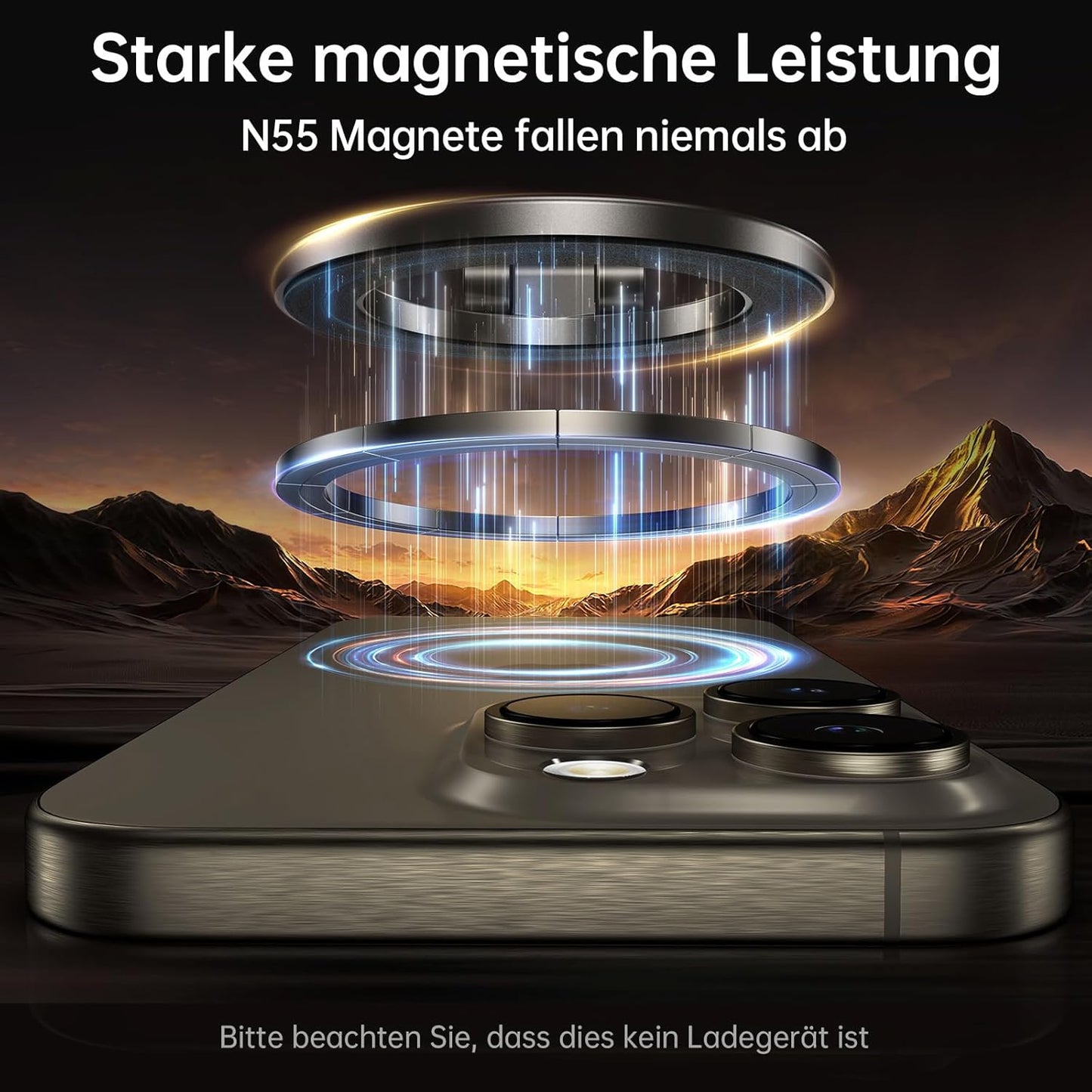 Magnetische Handyhalterung für Auto (360° drehbar), Titanschwarz