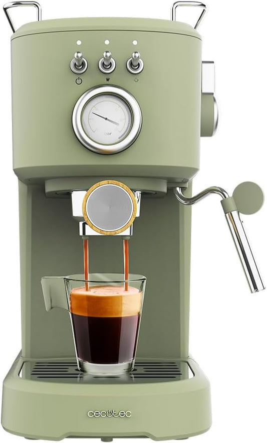 Espressomaschine Compact Power Espresso 20, Mit Manometer Grün