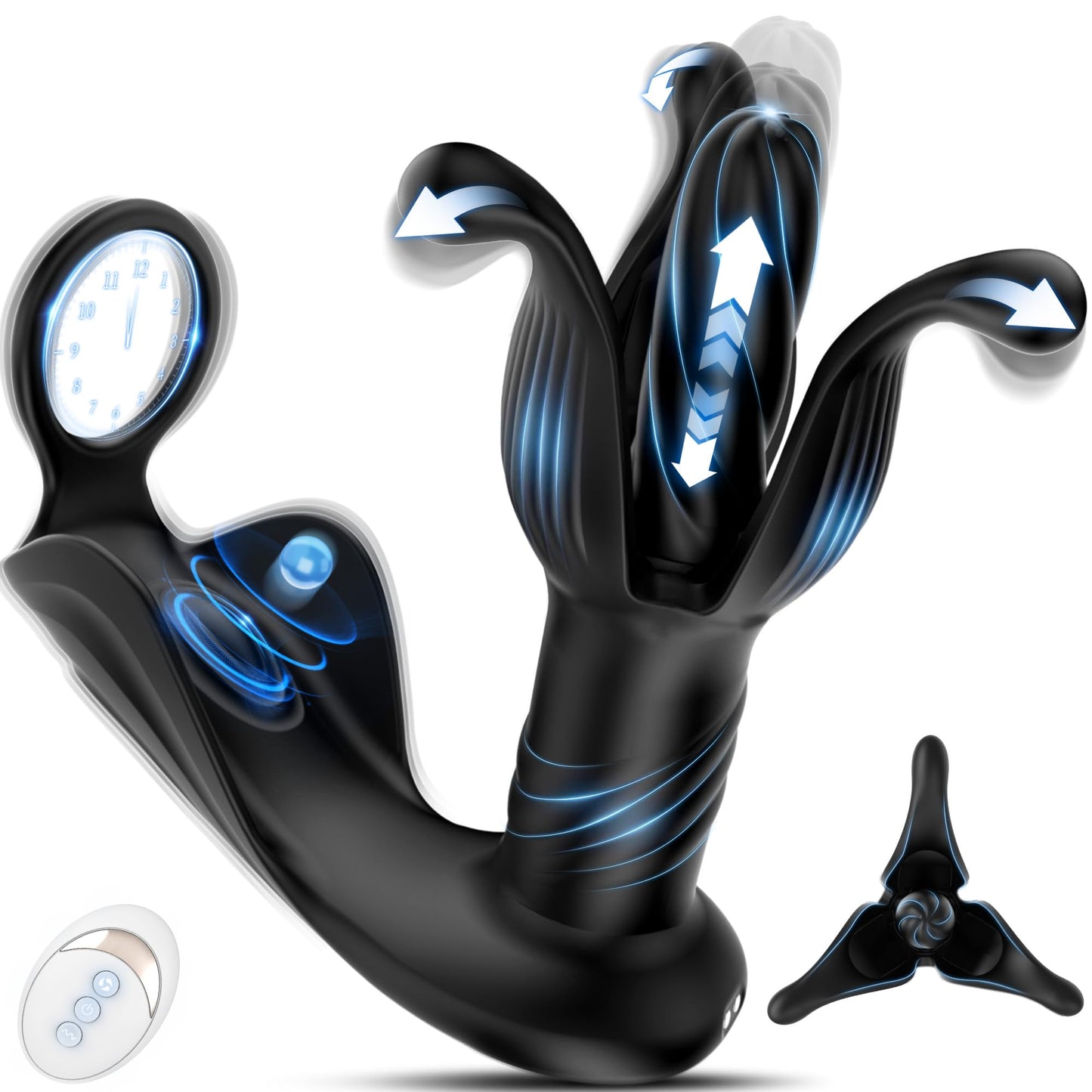 4-in-1 Expansions- und Schubmodi Prostata Stimulator mit App-Steuerung, Dark Blue