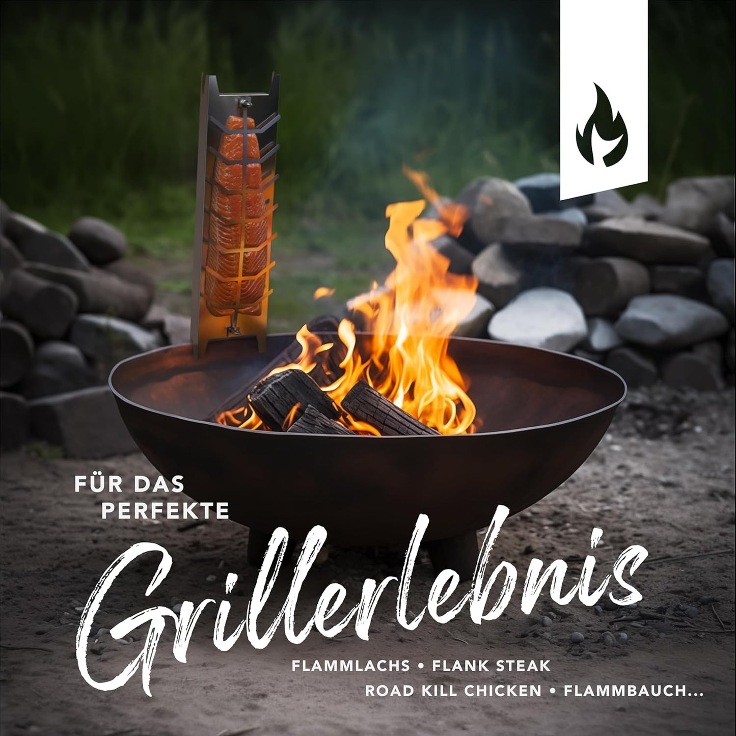 Flammlachsbrett 2er-Set, 2er Set
