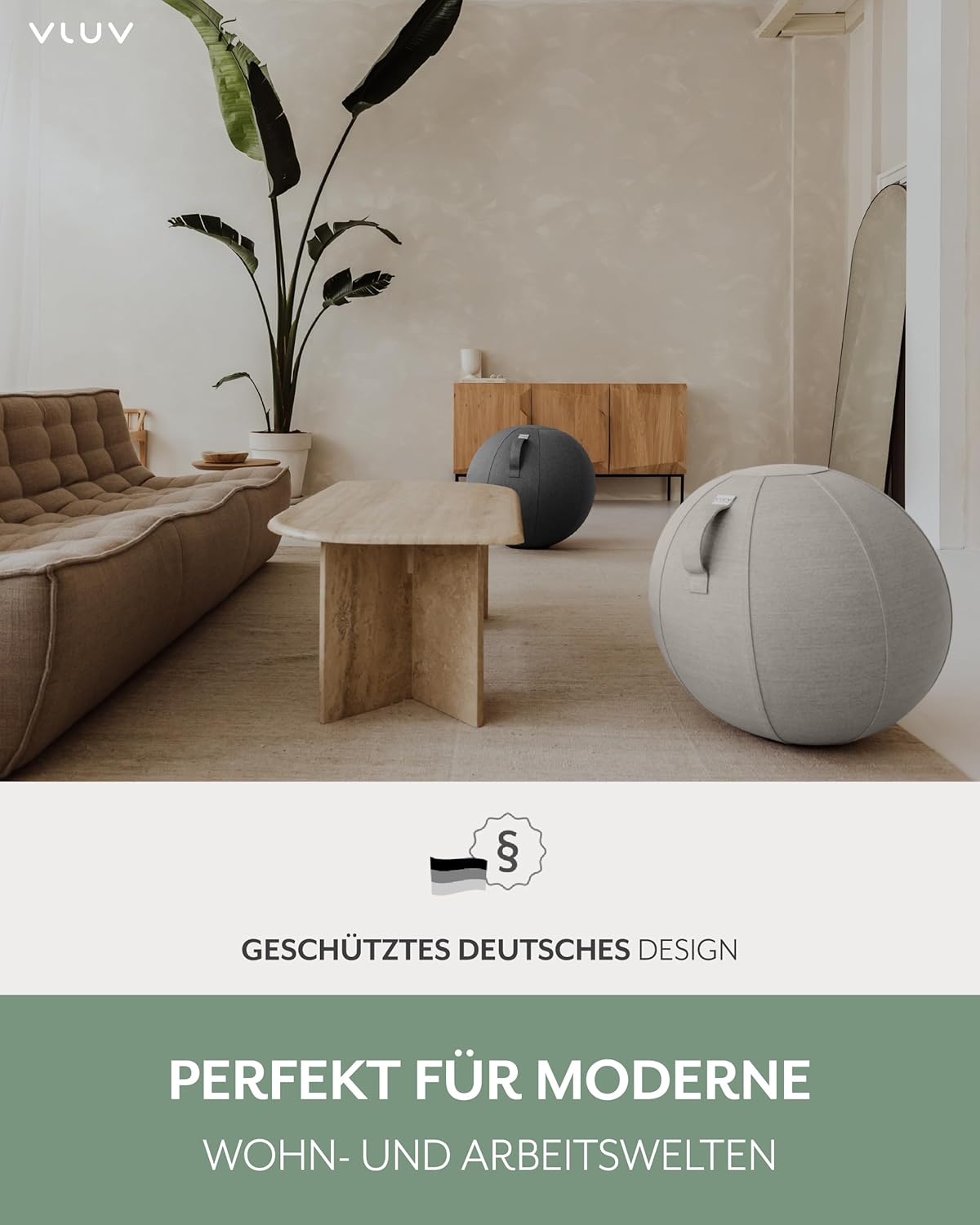 Ergonomischer Sitzball Stov, 70cm - 75cm Anthrazit