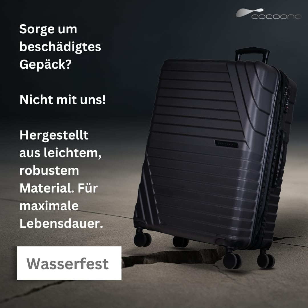 Hartschalenkoffer XL mit TSA-Schloss & 8 Rollen, Anthrazit XL