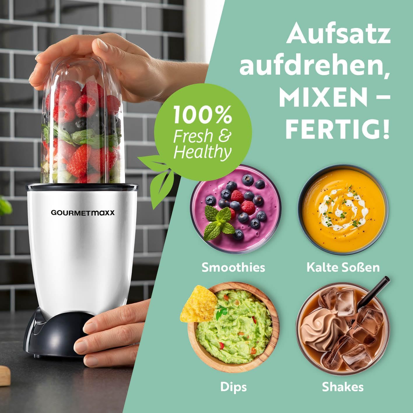 Mr. Magic Mixer, Silber-schwarz | 400 W Power + | M-set