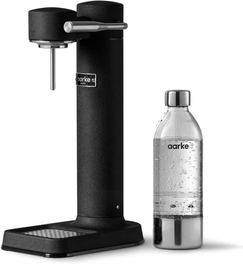 Carbonator 3 Wassersprudler mit 2 Flaschen, Edelstahl mattschwarz x2 PET