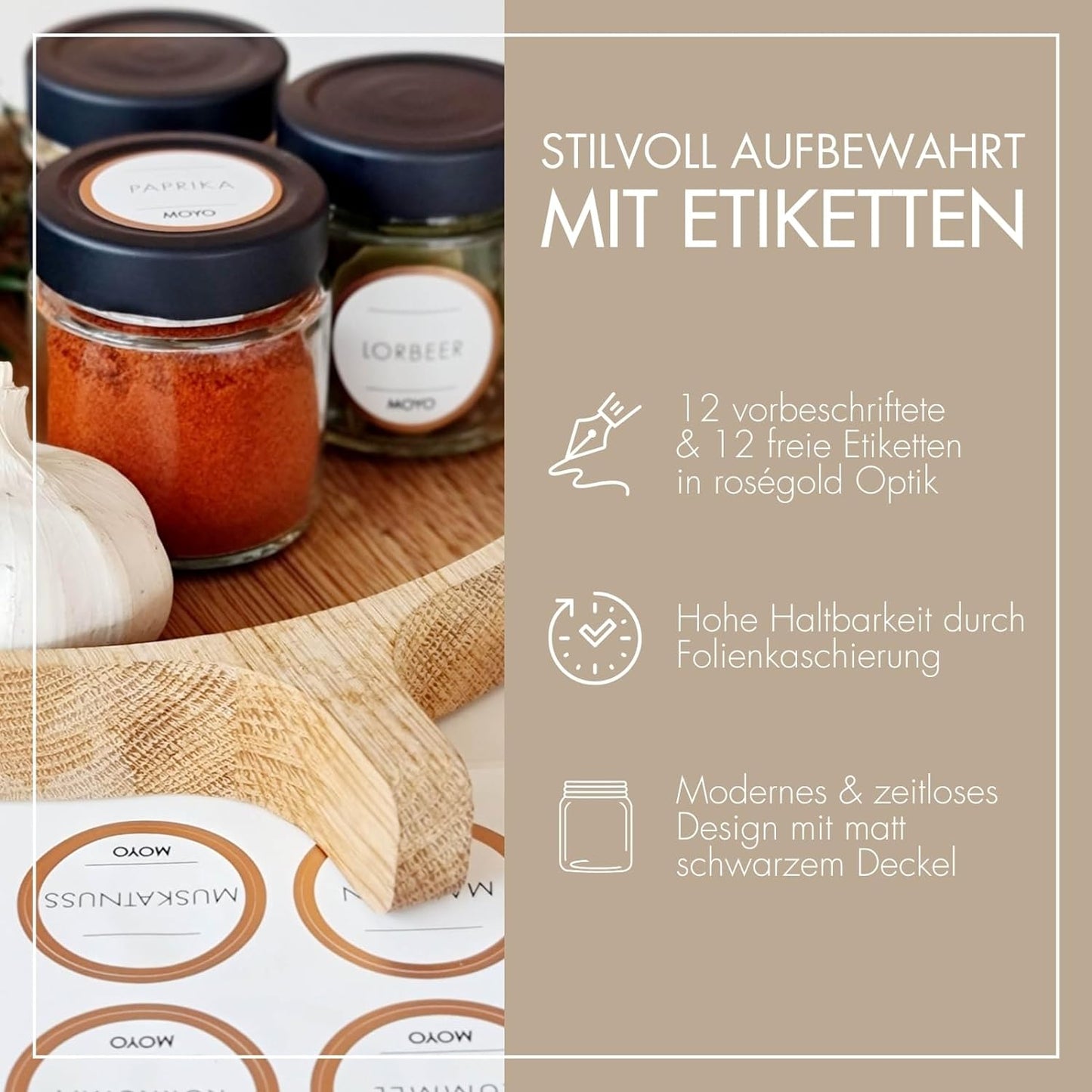 Gewürzgläser Set, 12 x 154ml