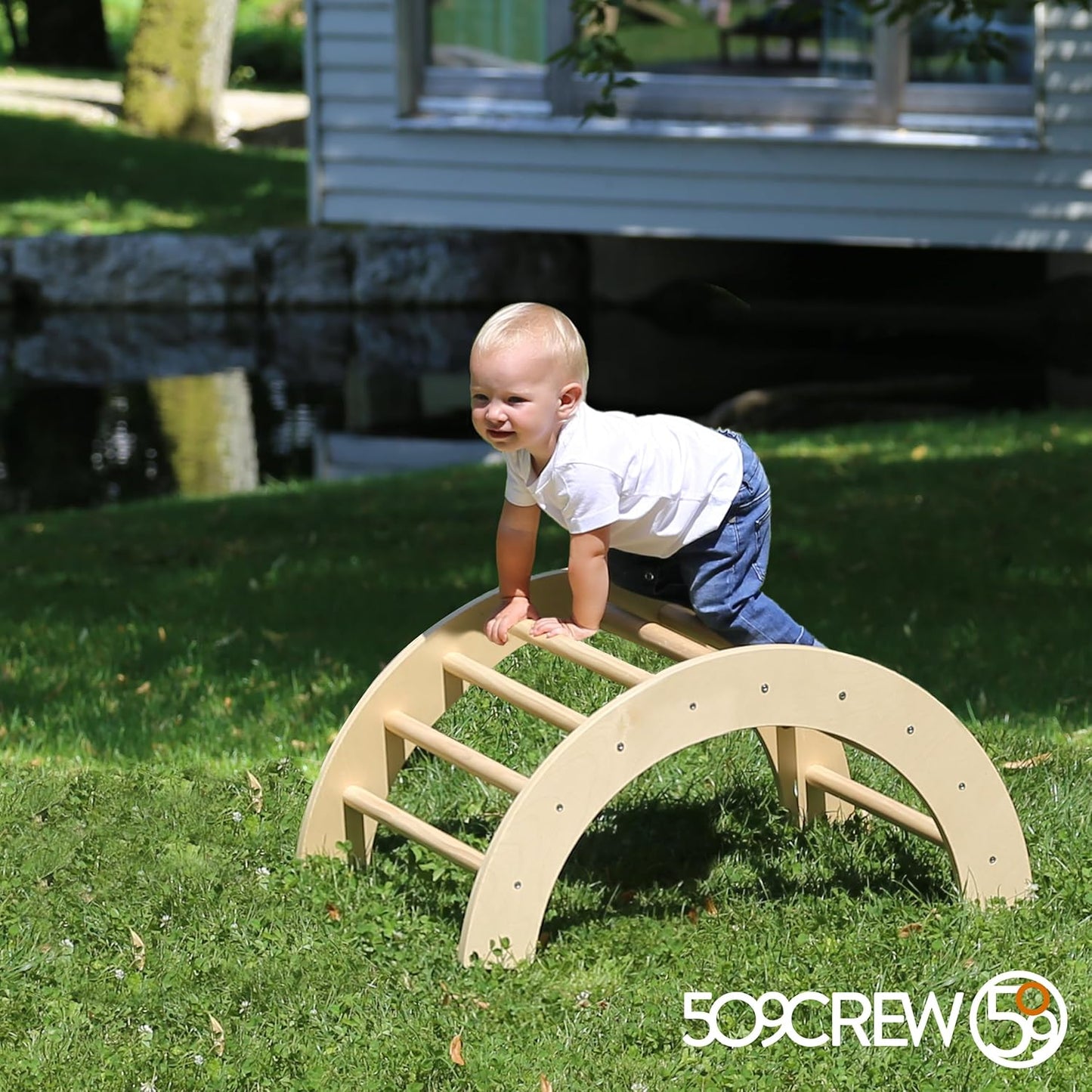 2-in-1 Kletterbogen & Schaukelstuhl für Kinder