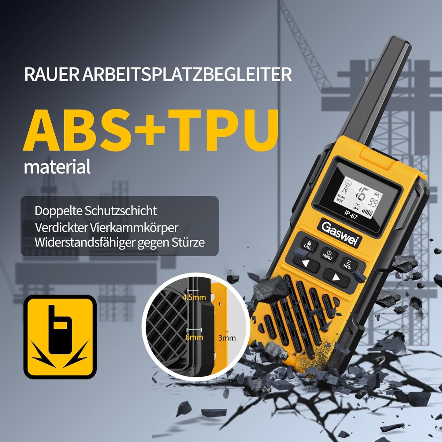 Hochleistungs-Walkie-Talkies mit grosser Reichweite, 2 Stück