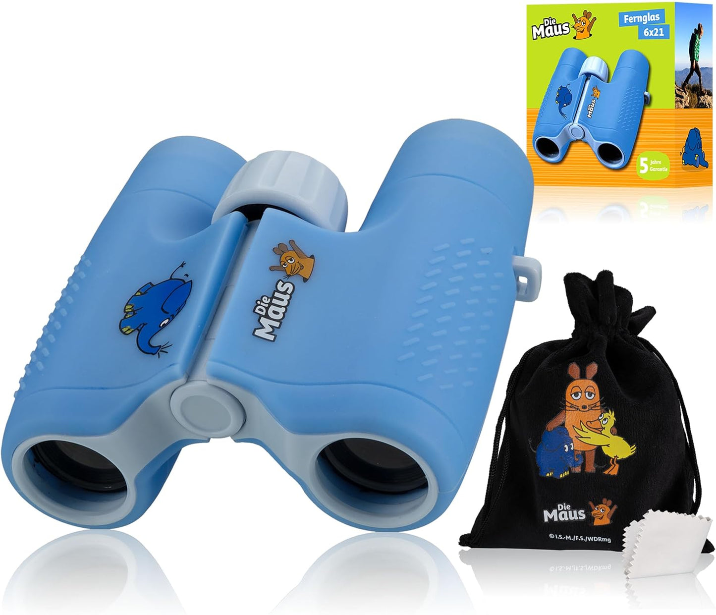 Kinderfernglas mit Tragebeutel, blau