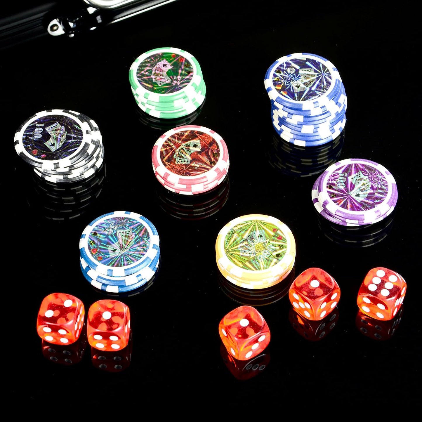DeLuxe Pokerkoffer mit 600 Chips & Zubehör-Set