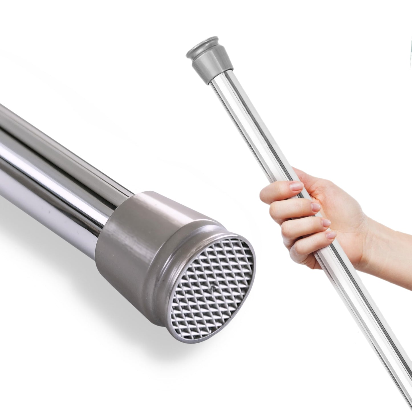 Ausziehbare Duschvorhangstange, Chrom 70-120 cm