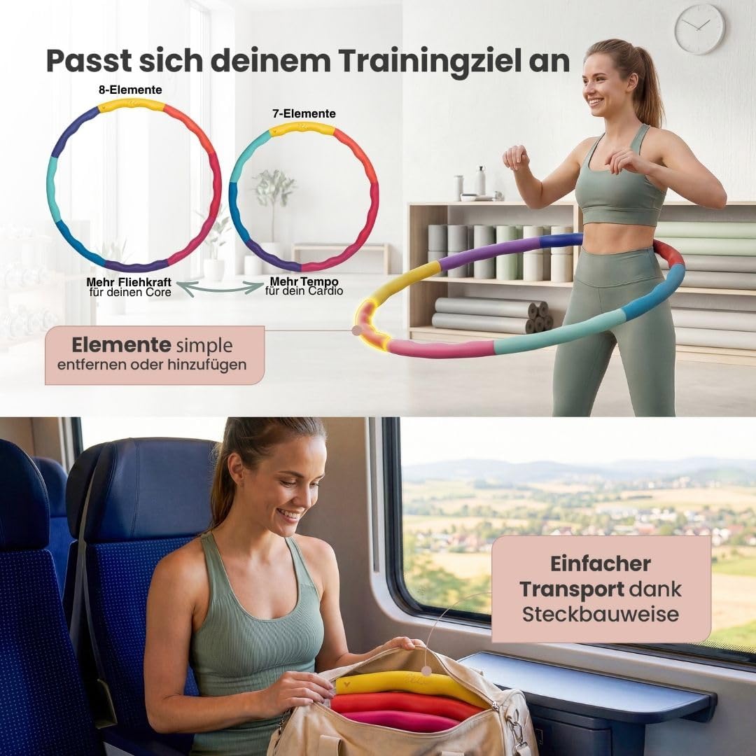 Hula Hoop Reifen, Gelb-Schwarz