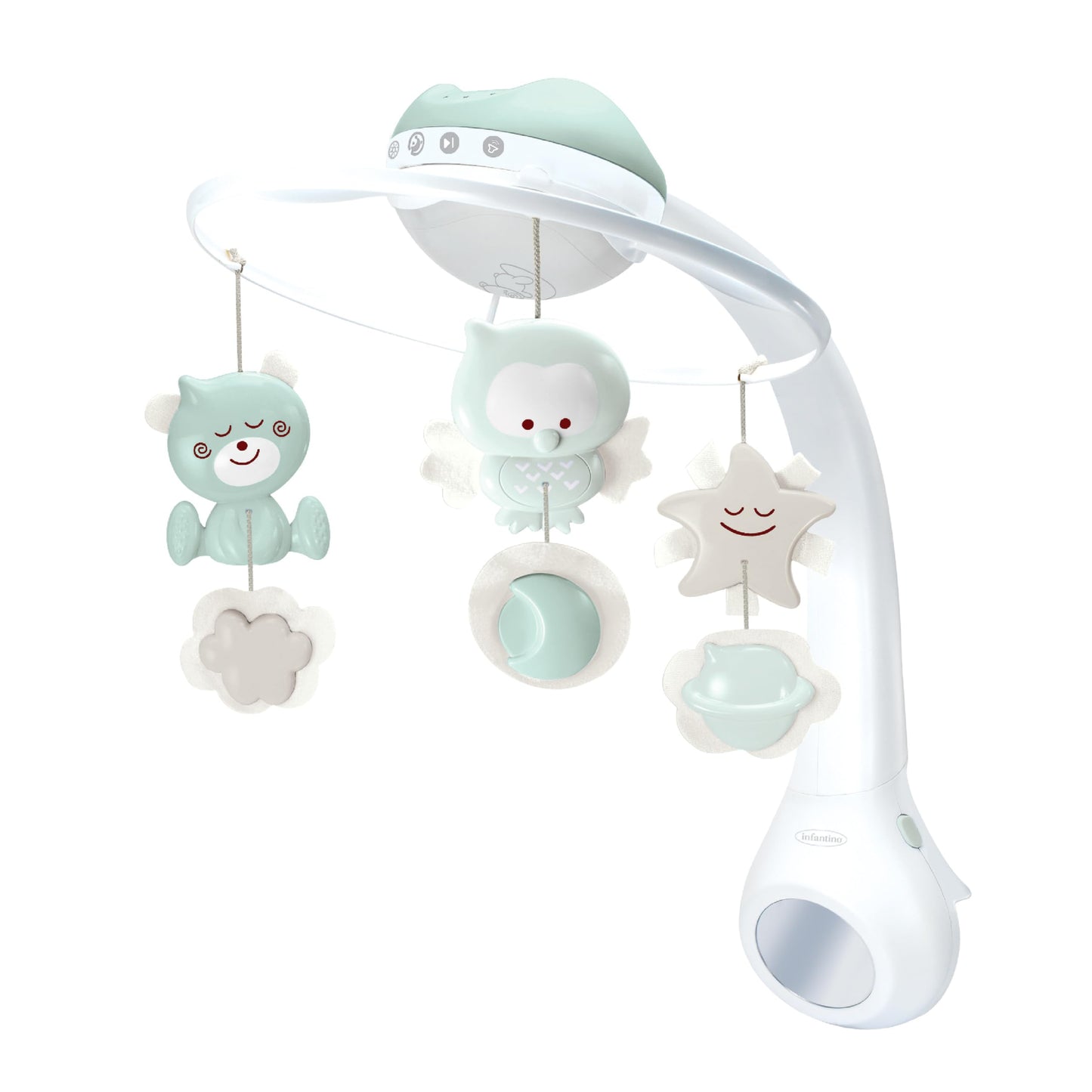 3-in-1 Musik-Mobile mit Licht & Weckmodus, Sage