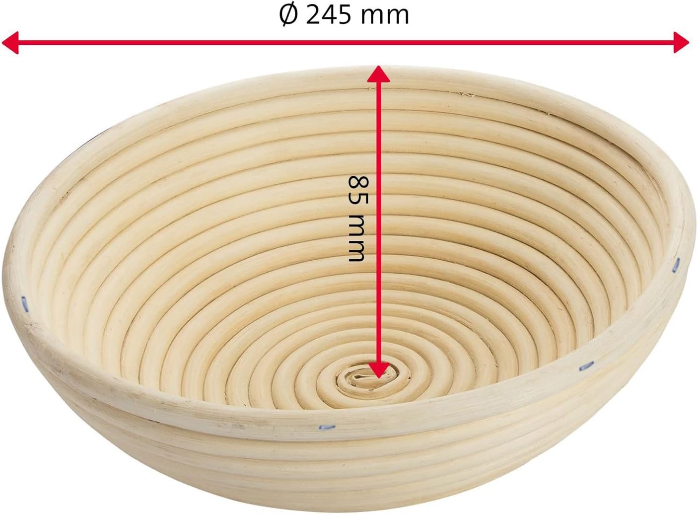 Gärkorb mit Baumwollbezug, Rund, Ca. Ø 24,5, mit Bezug Ø 24,5 cm