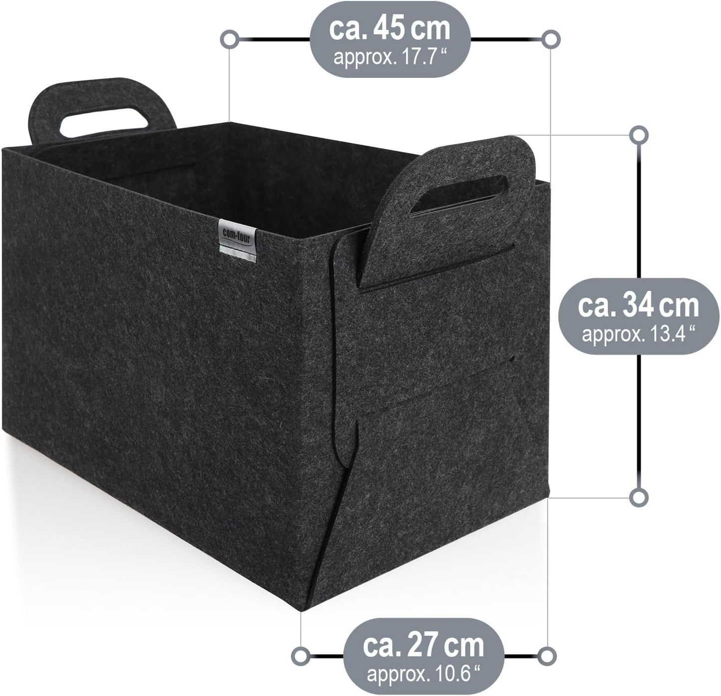 Filz-Tasche für Brennholz, 01 Stück Anthrazit 44x31cm