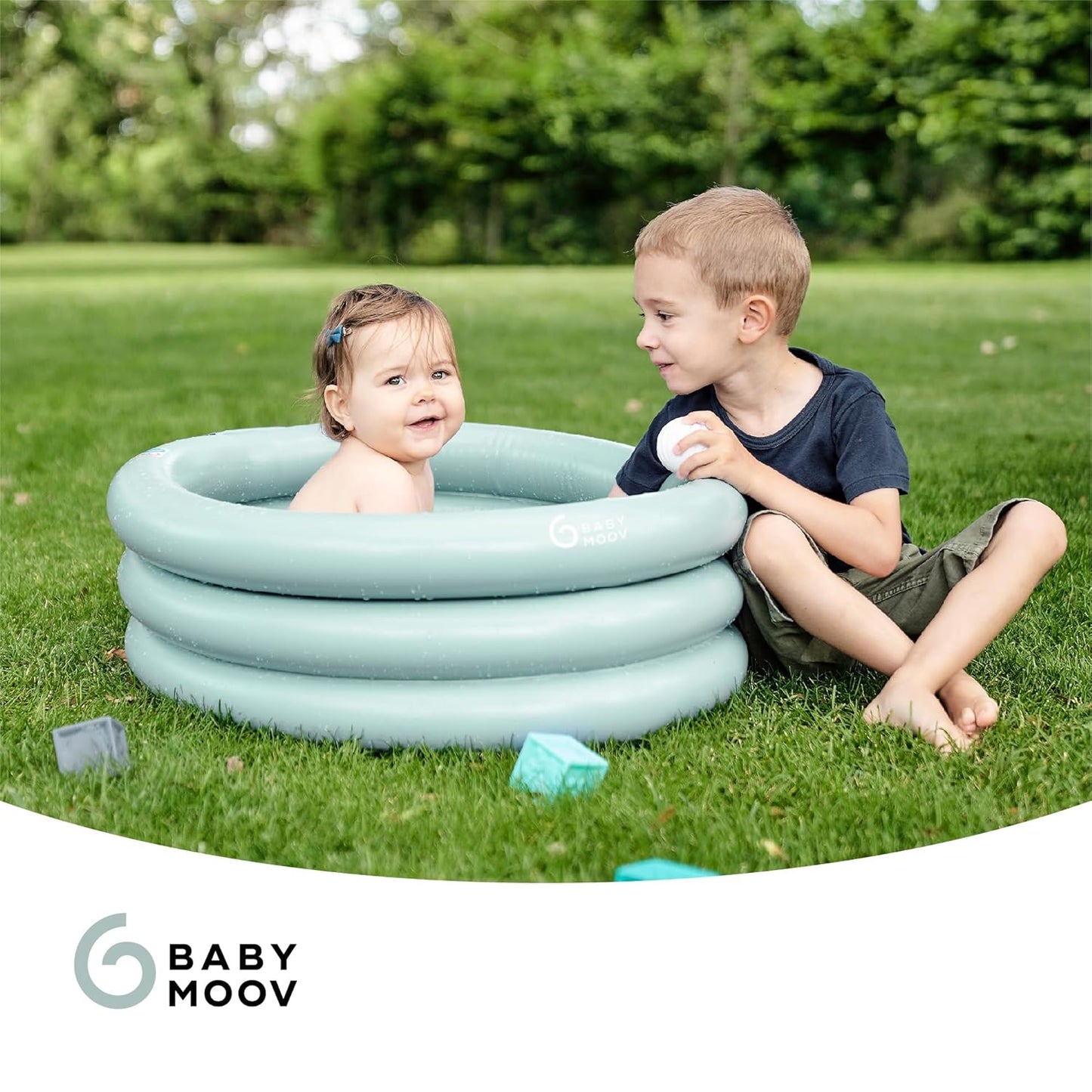 Aufblasbare Babybadewanne mit Neugeboreneneinsatz, Aqua Dots