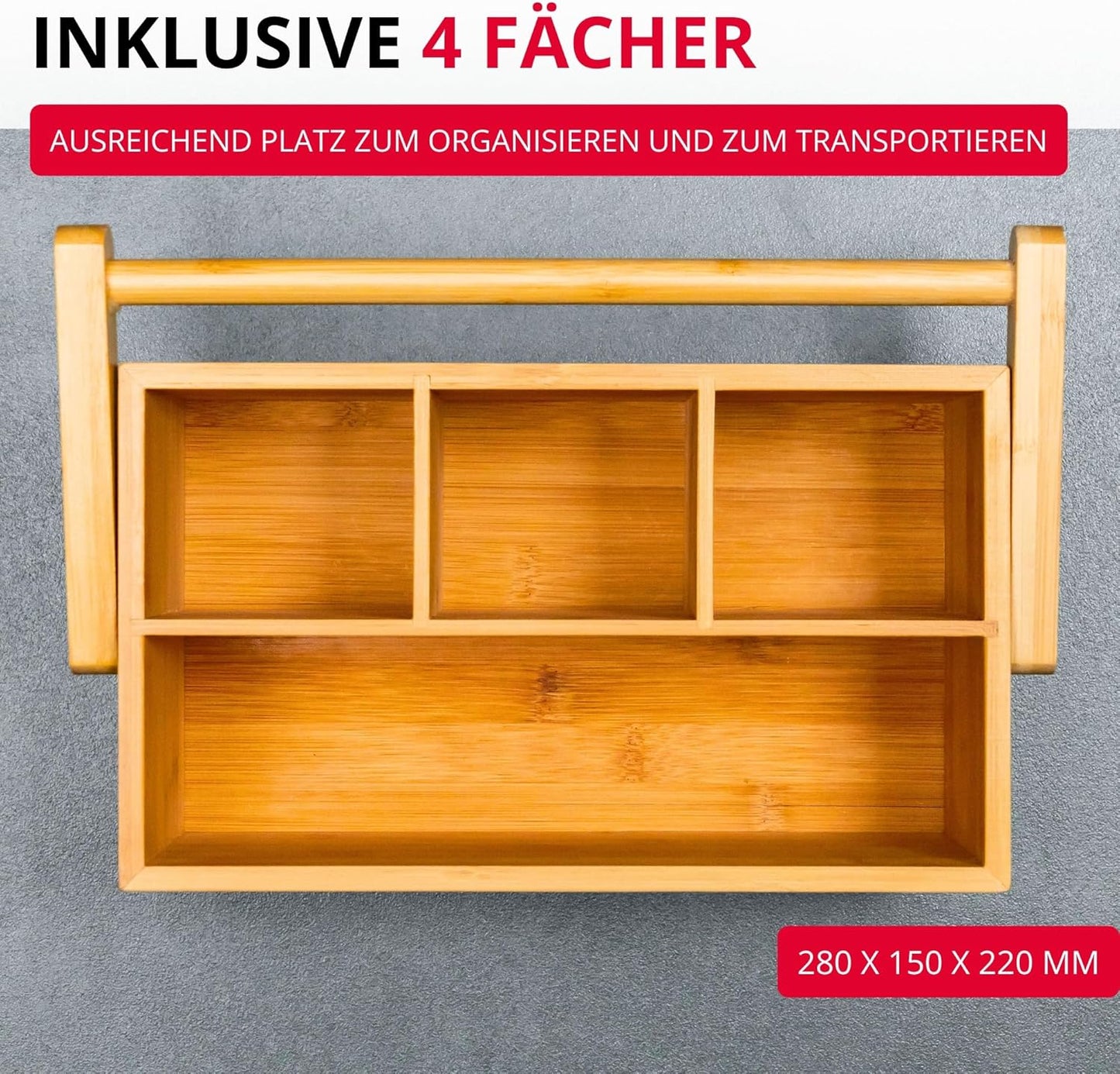 Tischbutler, 4 Fächer