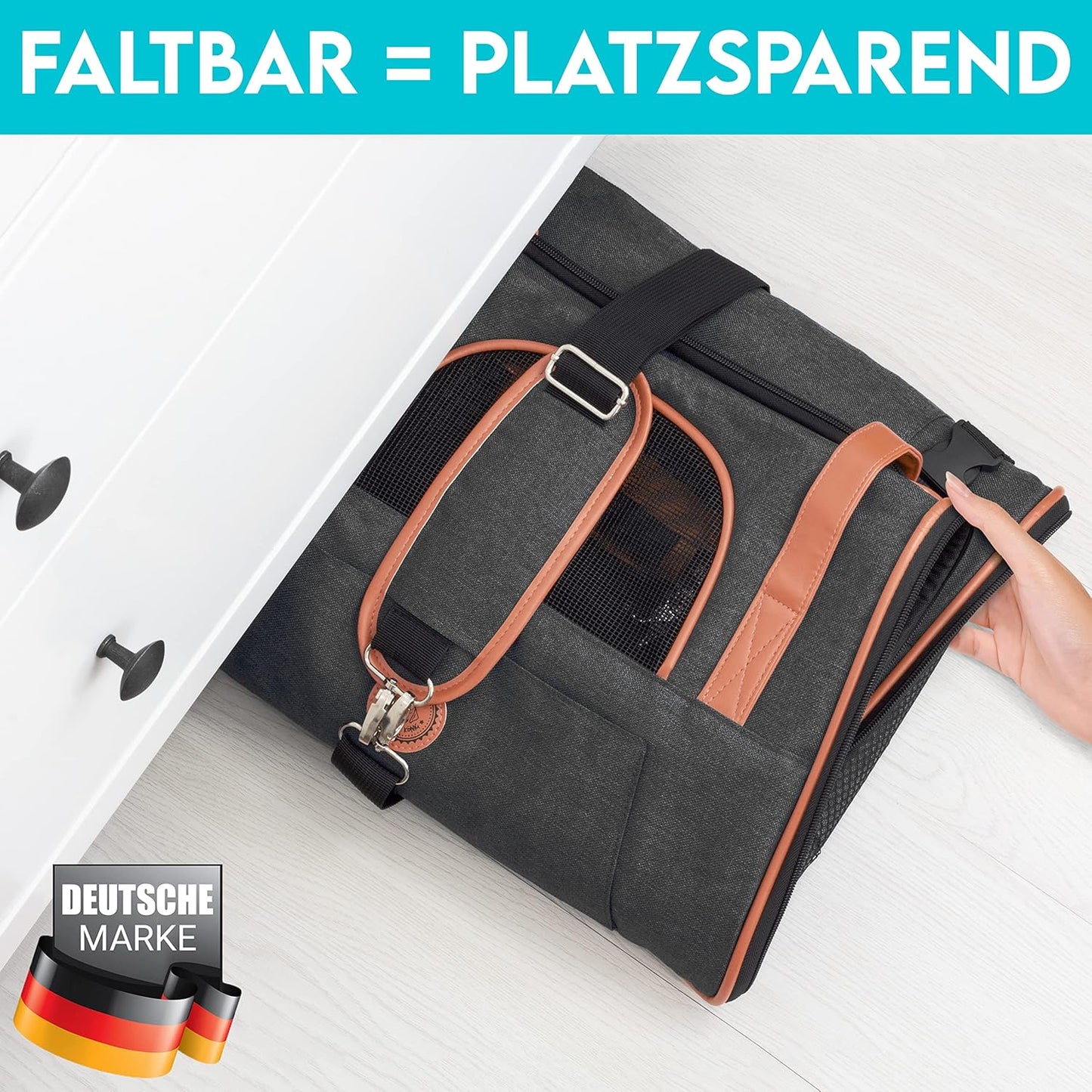 Hundetasche, L 44 x B 32 x H 34 cm Anthrazit