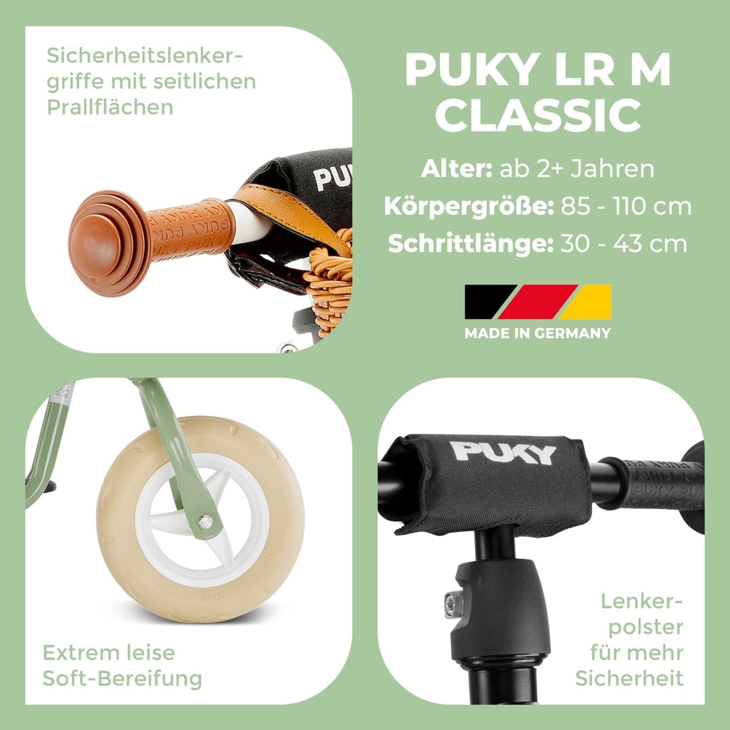Laufrad Classic, retro-green Einheitsgrösse