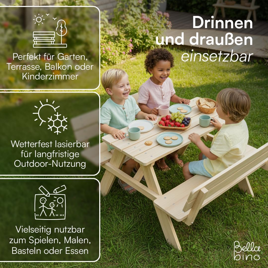 Kindersitzgruppe mit Lehne, mit Lehne