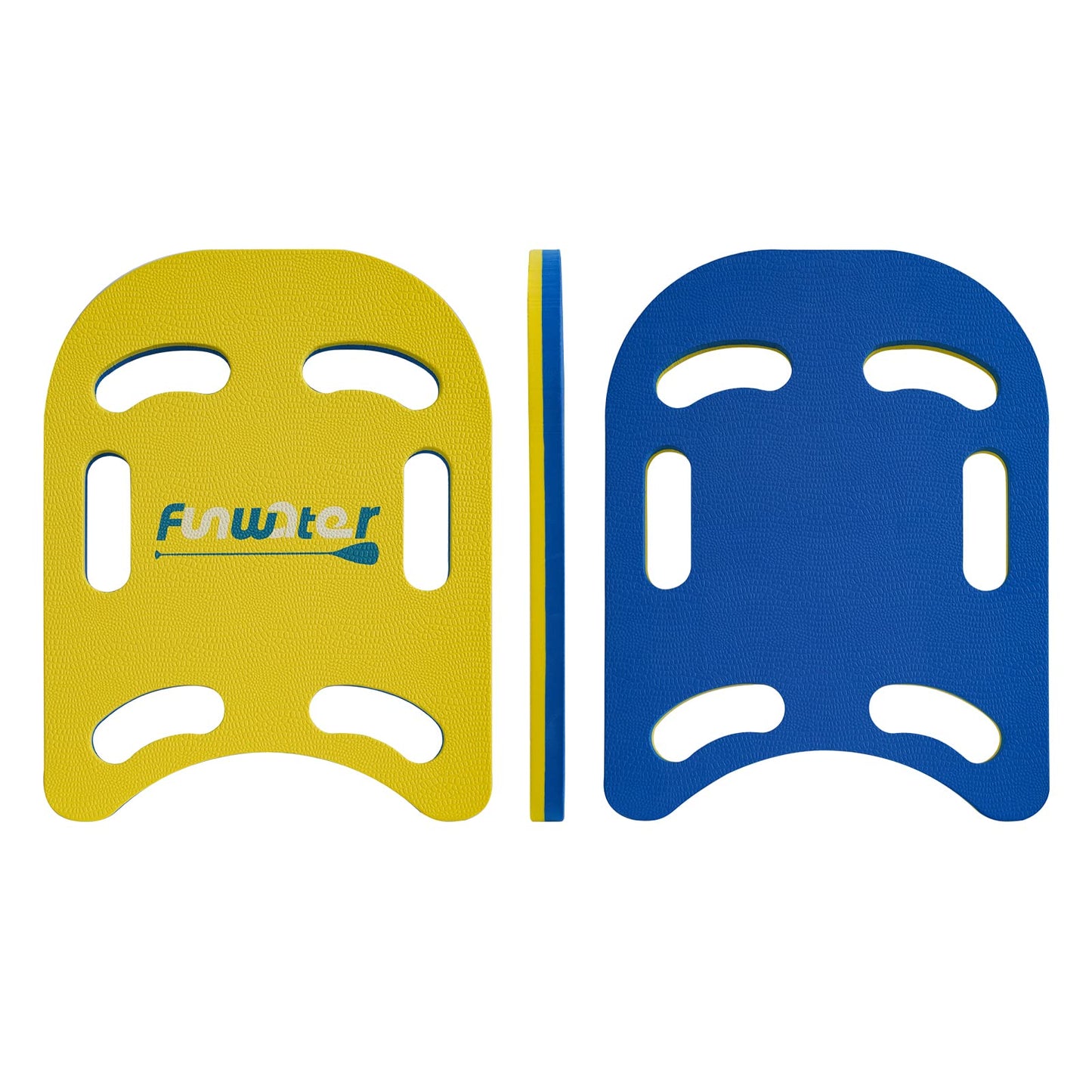 Zweifarbiges Schwimmbrett Kickboard, 47x37cm Gelb-Blau
