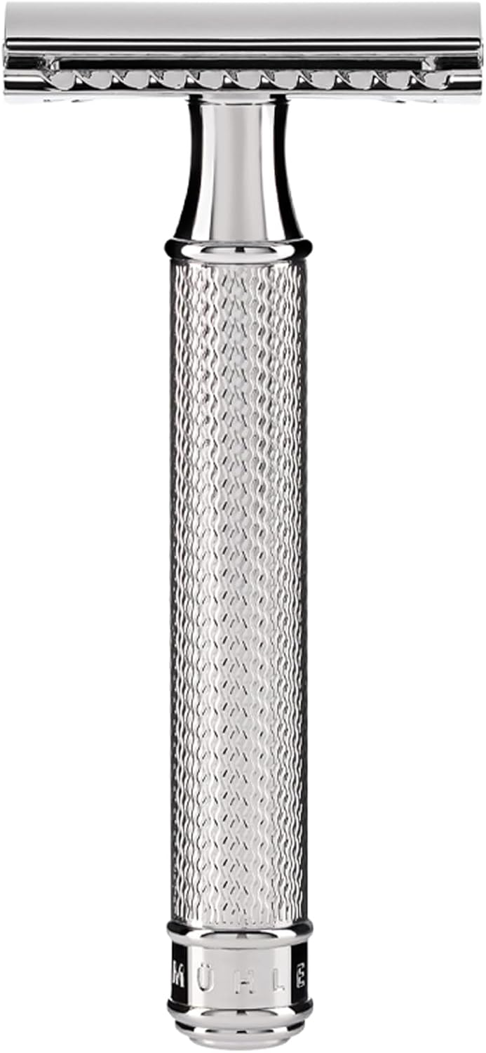 Rasierset mit Rasierhobel Traditional R89 & Halter, Silber