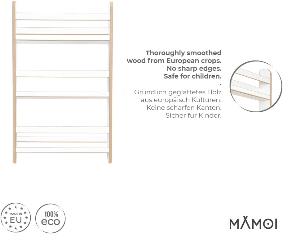 Kinderbücherregal aus Holzwerkstoff, Weiss B