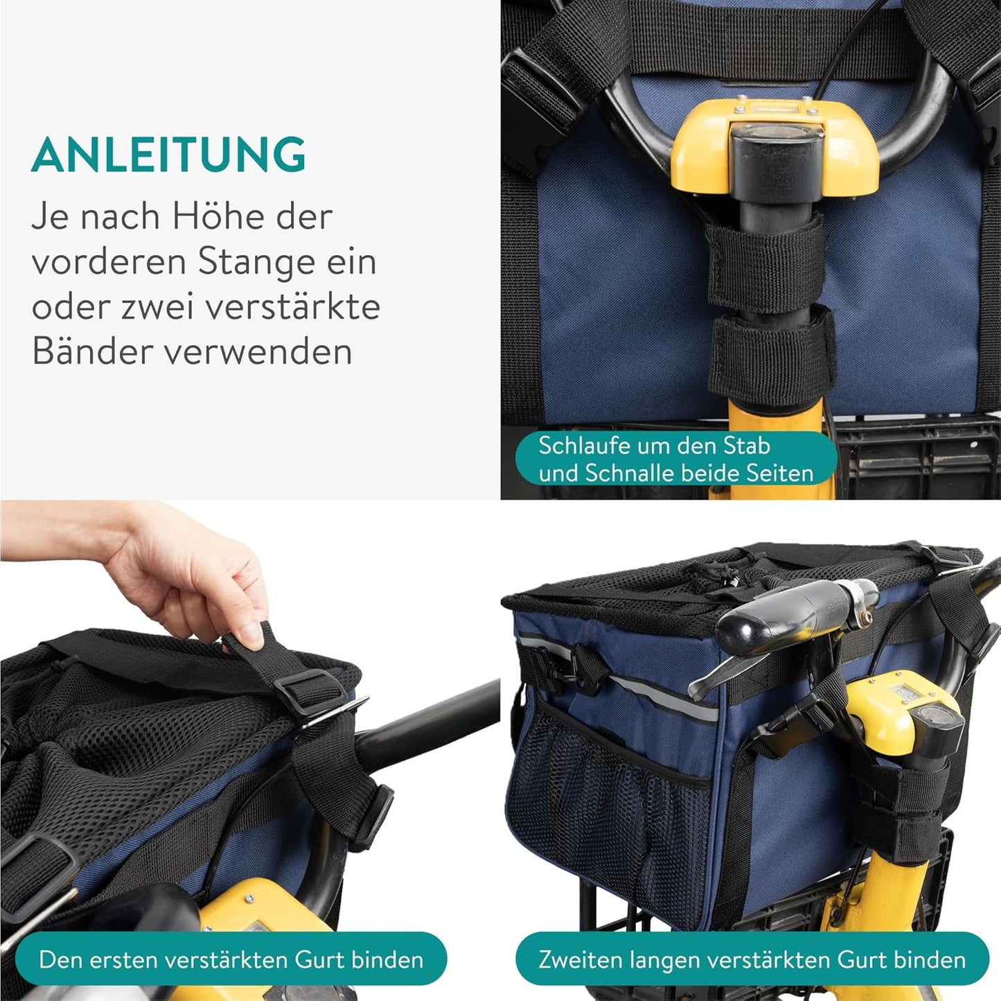 Hundevelokorb für Lenker, Blau